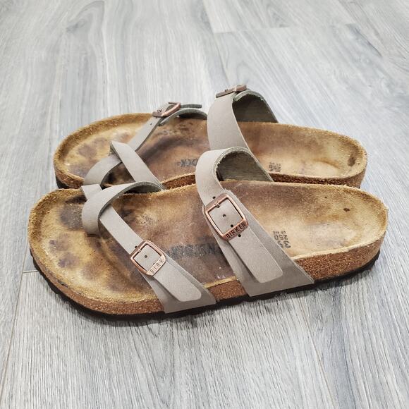 Birkenstock Mayari Sandals Womens Size 39 8.5 Leather Cork Footbed Comfort Shoes - Picture 3 of 7